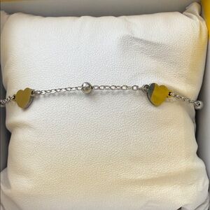 Stainless Steel Silver Heart Bracelet